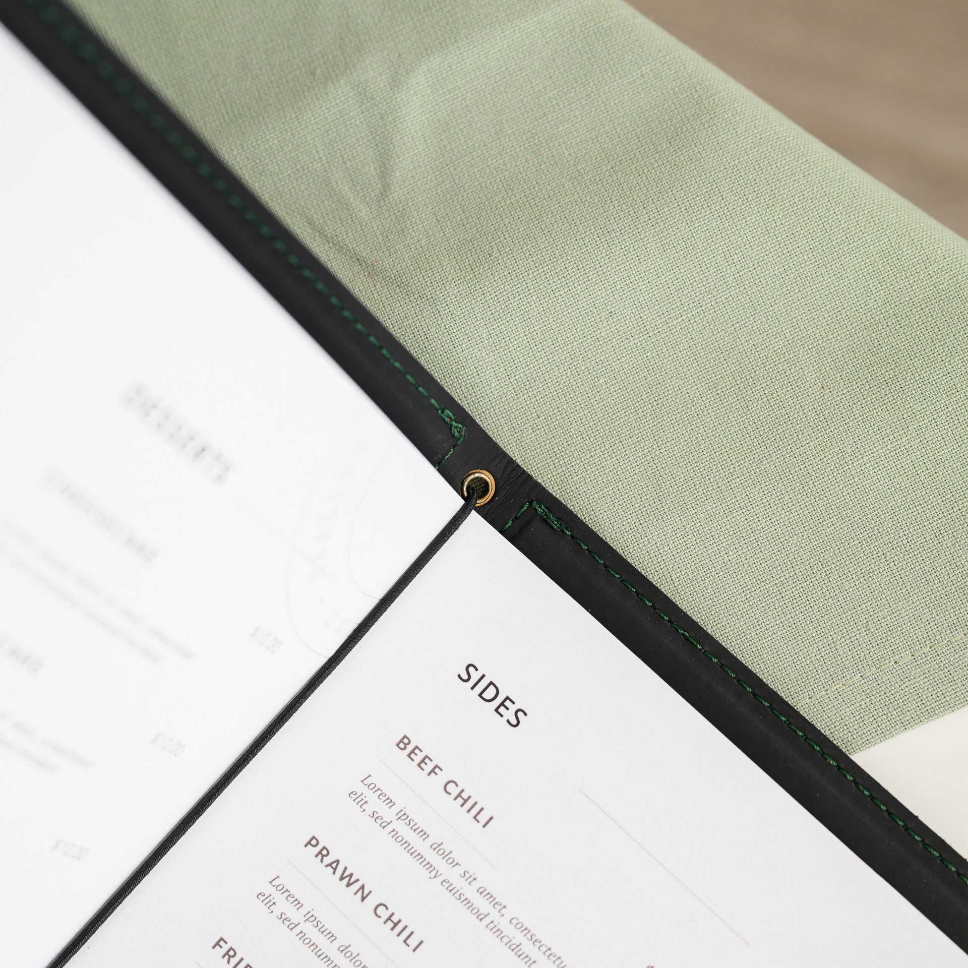 Menu Covers with sheets attached by Elastic Band - inkohoreca-shop